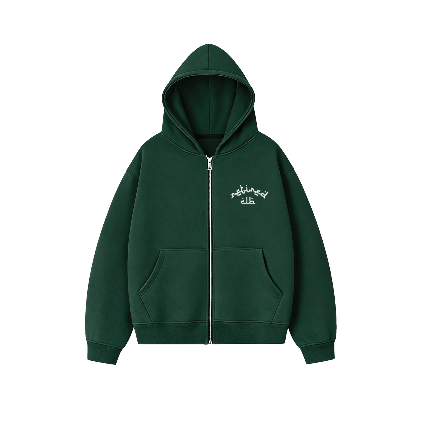 Arabic Logo Zip Hoodie (Forest green)